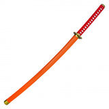 Kikunojo's Replica Katana Sword w/Orange Saya 2 Tone Stainless-Steel Blade/Red Wrapped Handle SKU FS157