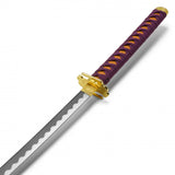 Kagurabachi "Tobimune" Enchanted Blade Replica Katana Patterned Stainless-Steel Blade/Wrapped Handle with Gold Accents SKU FS162