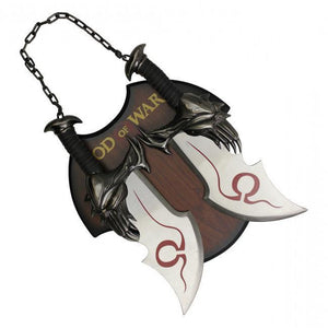 God of War Replica Kratos Double Sword w/Wall Plaque 16 3/4" SKU FS25
