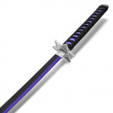 Nagao Kei's Replica Purple Katana w/Black & Purple Saya 2 Tone Stainless-Steel Blade/Black Wrapped Purple Handle SKU FS323