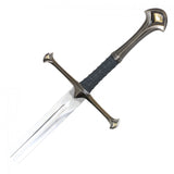 LOTR Replica Anduril Sword w/Leather Scabbard 420 J2 Stainless-Steel Blade/Solid Metal Cross Guard & Pommel SKU FS64