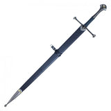 LOTR Replica Anduril Sword w/Leather Scabbard 420 J2 Stainless-Steel Blade/Solid Metal Cross Guard & Pommel SKU FS64