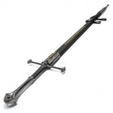 LOTR Replica Cosplay Anduril Sword w/Strapped Black Sheath Etched Stainless-Steel Blade/Silver & Black Handle 47.25" Overall SKU FS64B