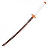 Anime Replica Rengoku Kyoujurou Sword w/Scabbard Black & Orange Steel Blade/White & Orange Handle SKU FS88C