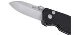 Columbia River Squid Button Lock Knife Stonewash D2 Tool Steel Blade/Black G10 Handle SKU CRKT 2474
