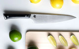 Shun Kazahana Chef's Knife 8" AUS10A Steel Blade/Ebony Pakkawood Handle SKU GPT0706