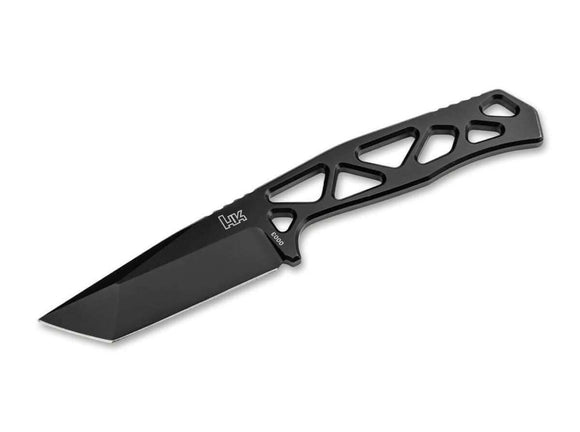 Boker HK FX01 Fixed Blade Knife w/Sheath Black D2 Steel Blade/Black Skeletonized D2 Steel Handle SKU 02HK002