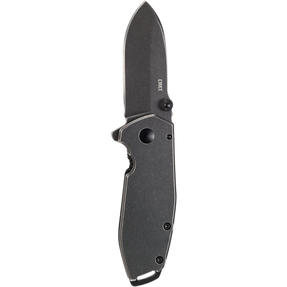 Columbia River Lucas Burnley Squid Assist Open Knife Black Stonewash 8Cr14MoV Stainless Blade/Black Stainless Steel Handle SKU CRKT 2493/CR2493