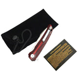 Hunt-Down Elite Ball Bearing Folding Knife D2 Steel/Black & Red G10 Handle SKU MS32