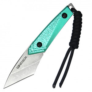 Wartech Blue Micro Fixed Blade with Sheath Stonewash 3CR13/Aircraft Alum. SKU HWT308BL