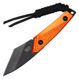 Wartech Orange Micro Fixed Blade with Sheath Black 3CR13/Aircraft Alum. SKU HWT308OR