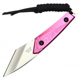 Warcraft Pink Micro Fixed Blade with Sheath Stainless 3CR13/Aircraft Alum. SKU HWT308PK