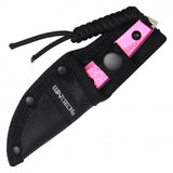 Warcraft Pink Micro Fixed Blade with Sheath Stainless 3CR13/Aircraft Alum. SKU HWT308PK