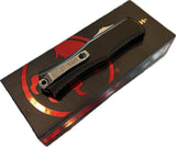Microtech Hera II Apocalyptic Standard OTF Knife Double Edge M390 SS Blade/Black Alum. Handle SKU 1702-10AP