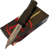Microtech Hera II Apocalyptic Standard OTF Knife Double Edge M390 SS Blade/Black Alum. Handle SKU 1702-10AP