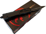 Microtech Dirac Delta Tactical OTF Knife Black Double Edge M390 SS Blade/Black 6061 T6 Alum. Handle SKU 227-1T