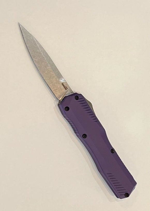 Kershaw Livewire MagnaCut OTF Automatic Knife Purple Aluminum SKU 9000PUR