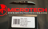 Microtech Stitch Automatic Knife w/Green Backspacer Black Bohler M390MK SS Blade/Black Alum. Handle SKU 169-1 BK-A3TI