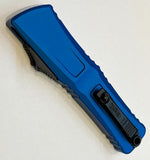 Microtech Combat Troodon Gen III Standard OTF Knife Double Edge Black M390MK SS Blade/Blue Alum. Handle SKU 1142-BL