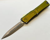 Microtech Combat Troodon Gen III Standard OTF Knife Double Edge M390MK SS Blade/OD Green Alum. Handle SKU 1142-10OD