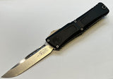 Microtech Combat Troodon Gen III Auto OTF Knife Stonewash Bohler M390MK Stainless Steel Blade/Black Aircraft Alum. Handle SKU 1143-10