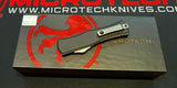 Microtech Mini Hera II OTF Auto Knife Double Edge Serr. Bohler M390MK SS Blade/Black Aircraft Alum. Handle SKU 1702M-6