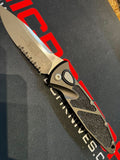 Microtech Socom Elite Automatic Knife Single Edge Apocalyptic Half Serrated Blade/6061 T6 Alum. Handle SKU 160A-11AP