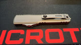 Microtech Ultratech Gen III ZBP OTF D/E Apocalyptic Standard M390MK Steel Blade/Natural Clear Alum. Handle SKU 1122-10APNC