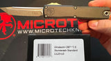 Microtech Ultratech Gen III ZBP Auto OTF Knife T/E Stonewash Bohler M390MK Steel Blade/Black 6061-T6 Alum. Handle SKU 1123-10