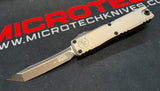 Microtech Ultratech Gen III ZBP OTF Knife Black Tanto M390MK Steel Blade/Natural Clear 6061-T6 Aluminum Handle SKU 1123-1NC