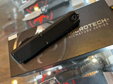 Microtech Ultratech ZBP Gen III OTF Knife Black S/E M390MK Stainless Steel Blade/Black Aluminum Handle SKU 1121-1DLCTSH