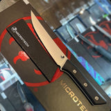 6.25" Microtech Kitchen Boning Knife w/Sheath Stonewash M390MK Stainless-Steel Blade/Black G10 Handle SKU 3100-10BK