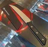 6.25" Microtech Kitchen Boning Knife w/Sheath Stonewash M390MK Stainless-Steel Blade/Black G10 Handle SKU 3100-10BK