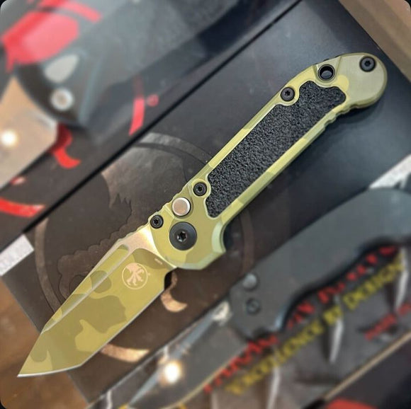 Microtech L.U.D.T. Gen III Tanto Bazooka Camo M390 Steel Blade/Aluminum Bazooka Camo Handle SKU 1136-1BOCS-Z4