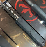 Microtech Ultratech Gen III OTF Knife ZBP Hellhound Signature Series Two-Tone M390MK Steel Blade/Black Aluminum Handle SKU 1119-1TS