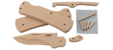 Columbia River Nathan's Wooden Lock Back Knife Kit (Beechwood) SKU CRKT 1032/CR1032