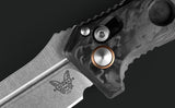 Benchmade Shane Sibert Mini Adamas Automatic Knife CPM-MagnaCut Steel Blade/Marbled Carbon Fiber Handle SKU 2730-03