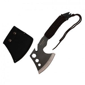 Hero's Edge Stainless Steel Axe 10.5" Overall w/Sheath & Wrench Holes SKU K-1020-75