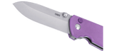 Columbia River Squid XM Button Lock Knife Stonewash D2 Tool Steel Blade/Violet G10 Handle SKU CRKT 2495P