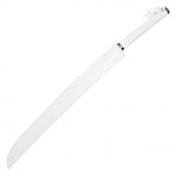 Inosuke Hashibira's Hand Forged Replica Sword w/Scabbard 1045 Carbon Steel Blade/White Wrapped Handle SKU