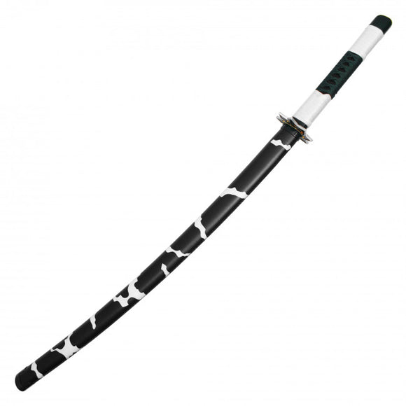 Sanemi Shinazugawa's Hand Forged Replica Sword w/Scabbard 1045 Carbon Steel Blade/Green & White Handle SKU KON14