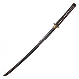 41.5" Katana w/Saya Black 1045 Carbon Steel Blade/Black Cord Wrapped Faux Ray Skin Handle SKU KON17BK
