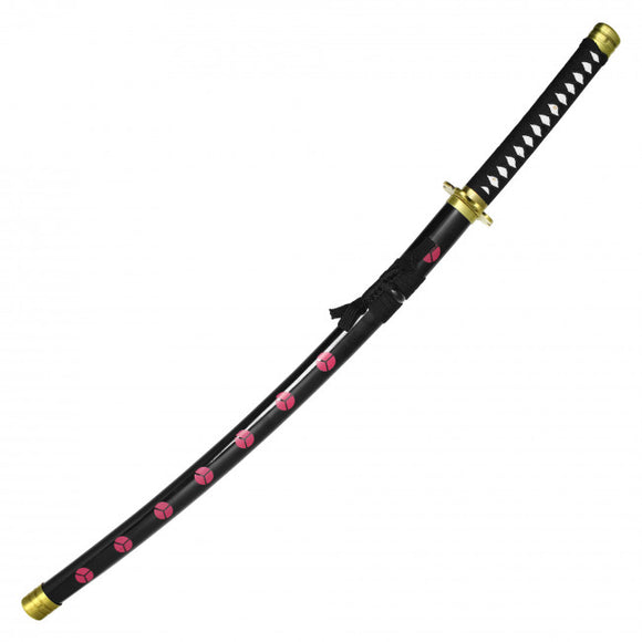 Replica Cosplay Zoro's Shusui Katana Two-Tone 1045 Carbon Steel Blade/Black Cord Wrapped Handle 39