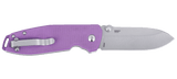 Columbia River Squid XM Button Lock Knife Stonewash D2 Tool Steel Blade/Violet G10 Handle SKU CRKT 2495P