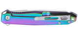 Columbia River Facet Frame Lock Knife 12C27 Satin Blade/Iridescent Stainless-Steel Handle CRKT SKU K230PXP