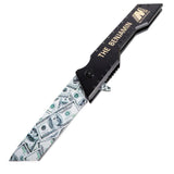 Mack Schmidt The Benjamin Spring Assist Folding Knife 3CR13 Stainless-Steel Printed Blade/Black Handle SKU MS12