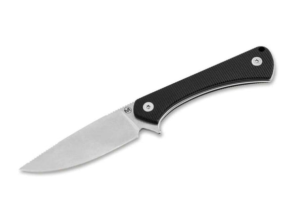 Boker Magnum Brasa Fixed Blade Knife w/Sheath Drop Point 440C Steel Blade/Black G10 Handle SKU 02BM0002
