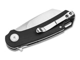 Boker Magnum Cliff Wharn Liner Lock Knife Satin Finish 440B Stainless-Steel Blade/Black G10 Handle SKU 01BM0002