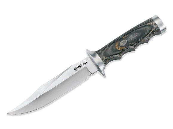 Boker Magnum Safari Mate XD Fixed Bade Bowie Knife 440 SS Blade/Wood Handle comes with Sheath SKU 02MB207