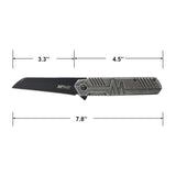 MTech Spring Assist Frame Lock Knife Black 3Cr13MoV Stainless-Steel Blade/Black Stonewash Stainless-Steel Handle SKU MT-A2005BB